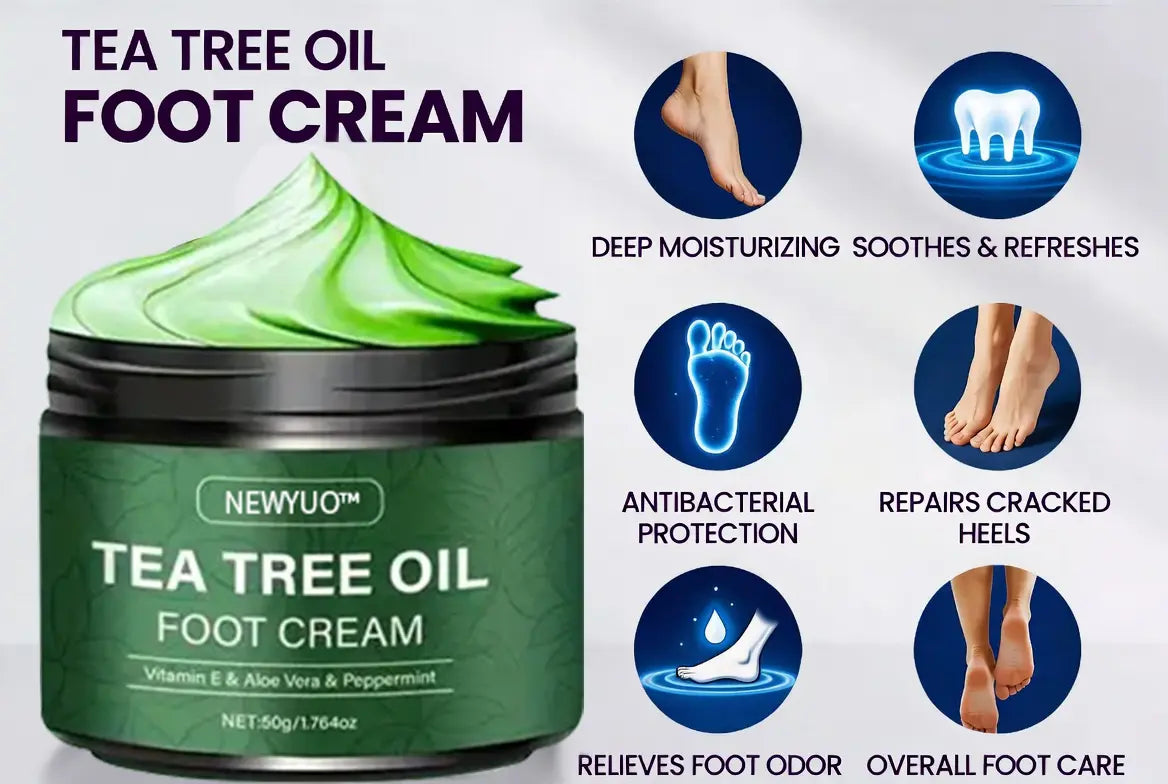 NEWYUOTM Tea Tree Oil Foot Cream