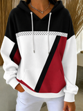 Women's Color Block Print Sweatshirt