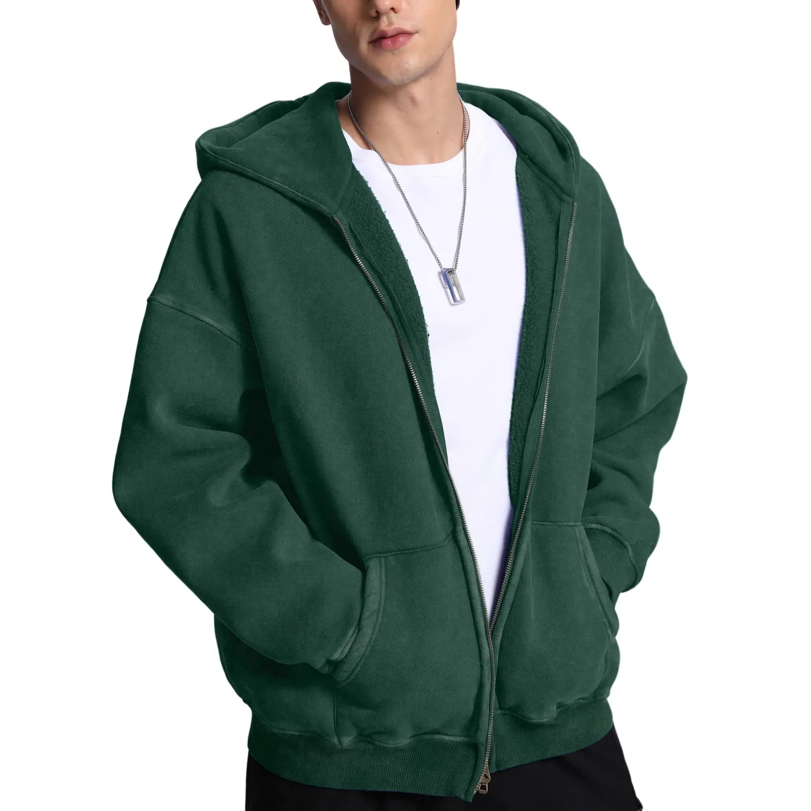 Unisex Oversized Zip-Up Hoodie