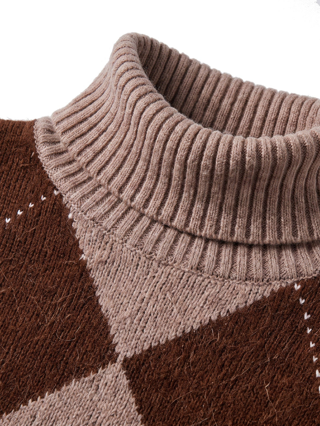 🍂✨ Women's Argyle Knit Sweater & Skirt Set – Elegant, Cosy & Effortlessly Chic