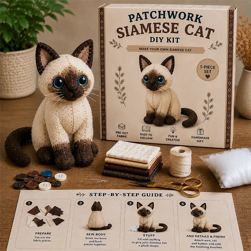 🧵DIY Patchwork Animal Kit – Create Your Own Adorable Animals