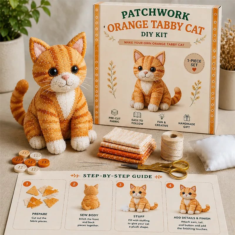🧵DIY Patchwork Animal Kit – Create Your Own Adorable Animals