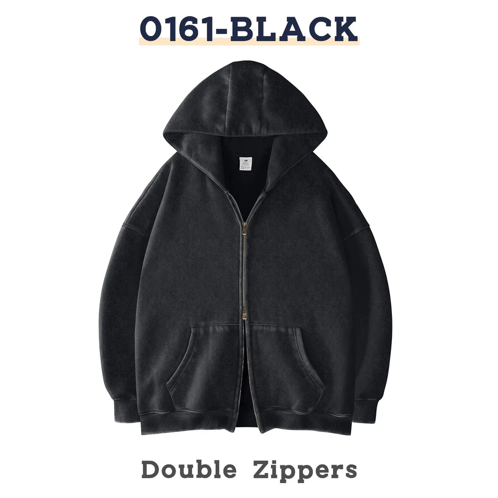 Unisex Oversized Zip-Up Hoodie