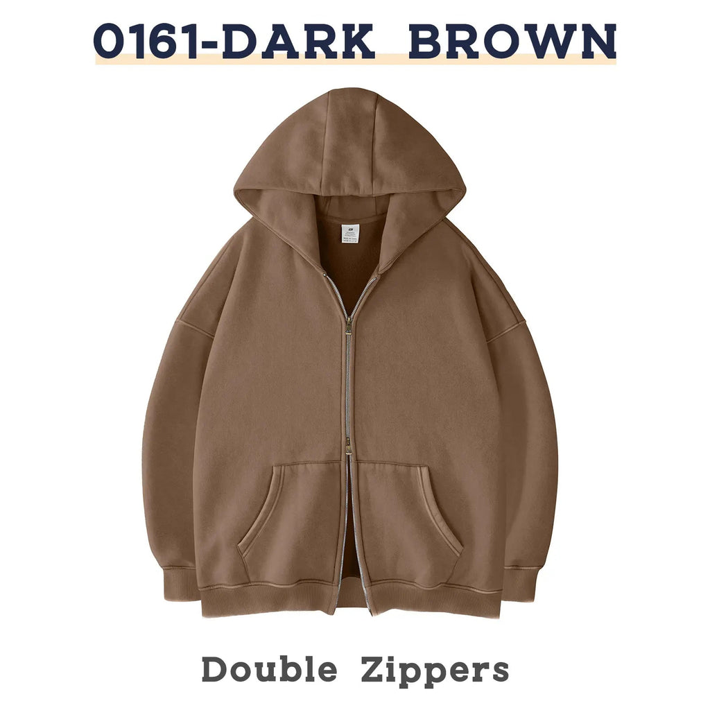 Unisex Oversized Zip-Up Hoodie