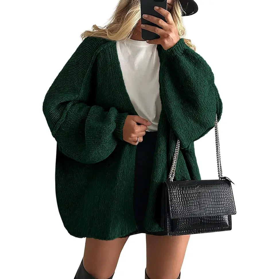 PrettyGarden Women's Oversized Cardigan Sweater - Lightweight Knit