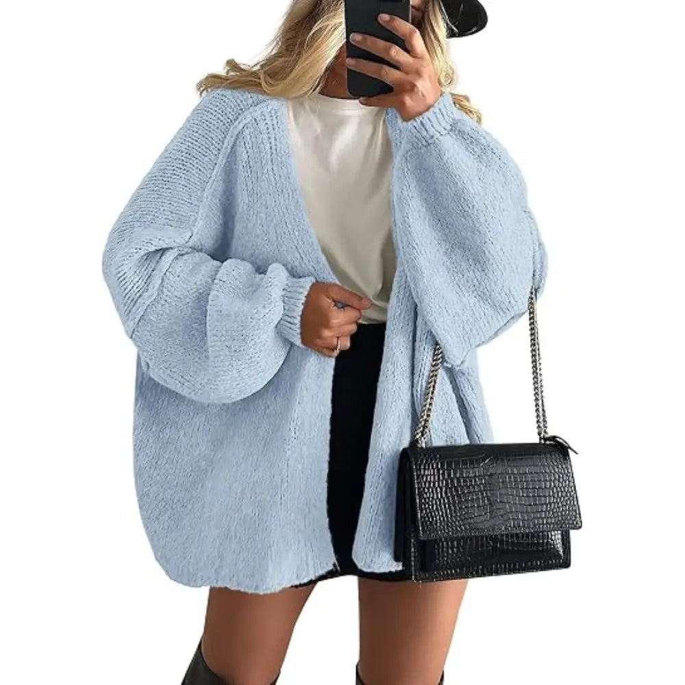 PrettyGarden Women's Oversized Cardigan Sweater - Lightweight Knit