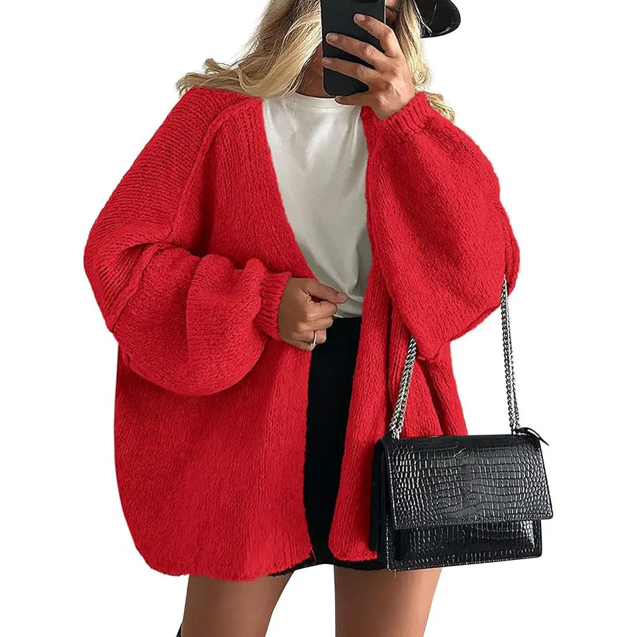 PrettyGarden Women's Oversized Cardigan Sweater - Lightweight Knit