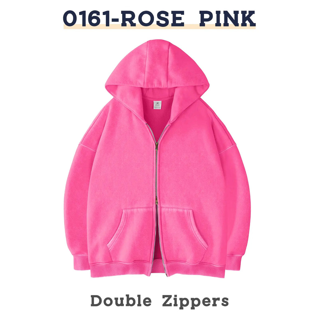 Unisex Oversized Zip-Up Hoodie