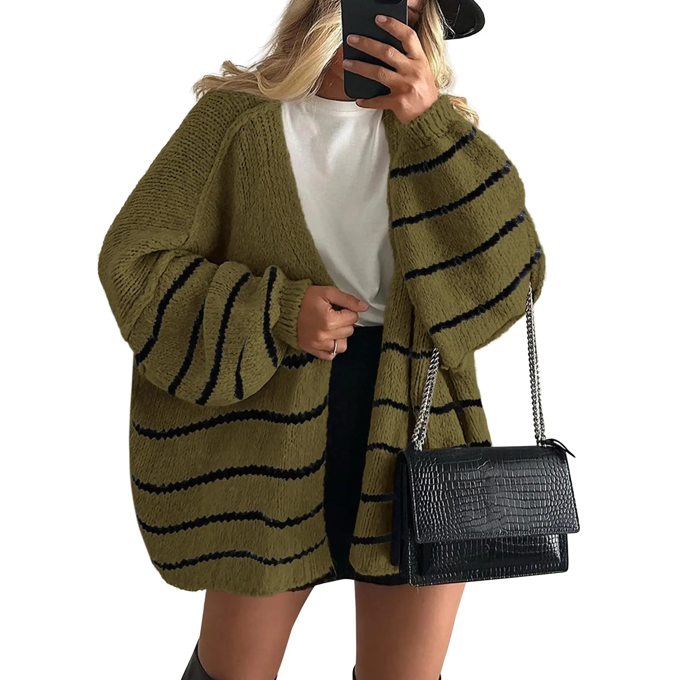 PrettyGarden Women's Oversized Cardigan Sweater - Lightweight Knit