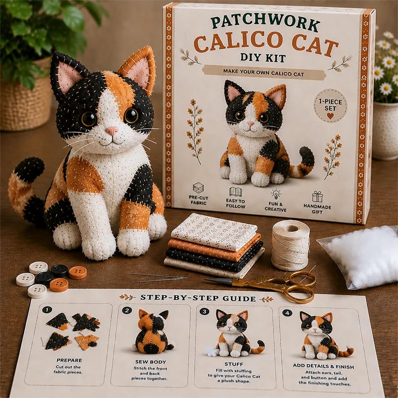🧵DIY Patchwork Animal Kit – Create Your Own Adorable Animals