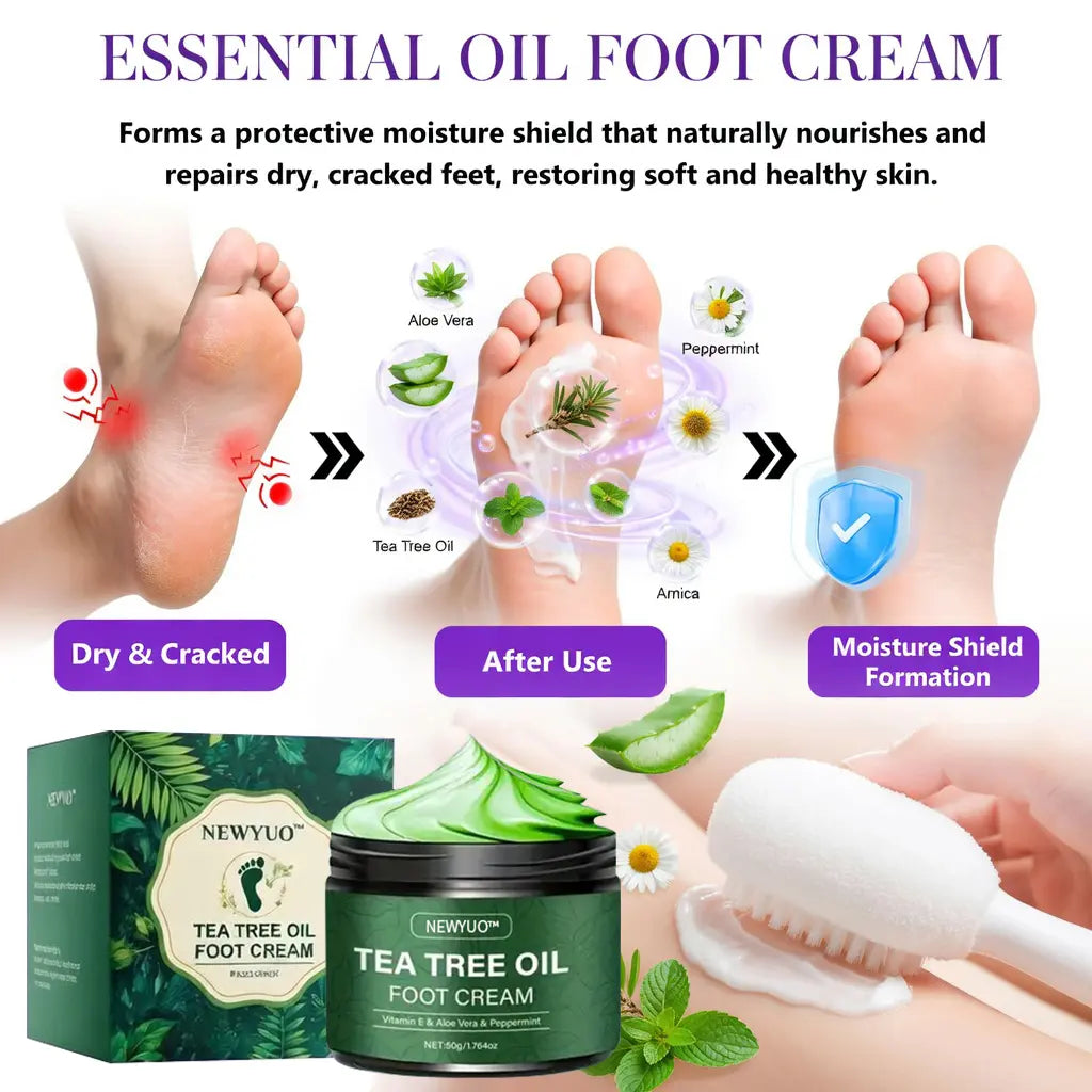 NEWYUOTM Tea Tree Oil Foot Cream