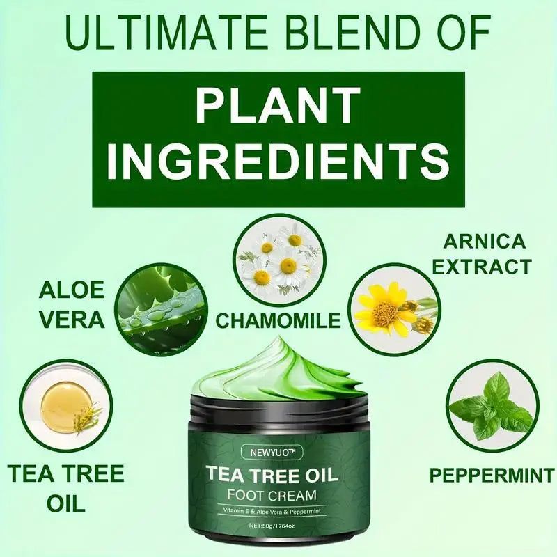 NEWYUOTM Tea Tree Oil Foot Cream